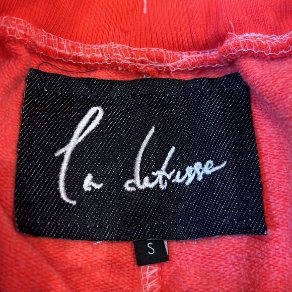 NWT La Detresse Revolve Bermuda Cutoff Sweat Shorts Red Small - Picture 4 of 6